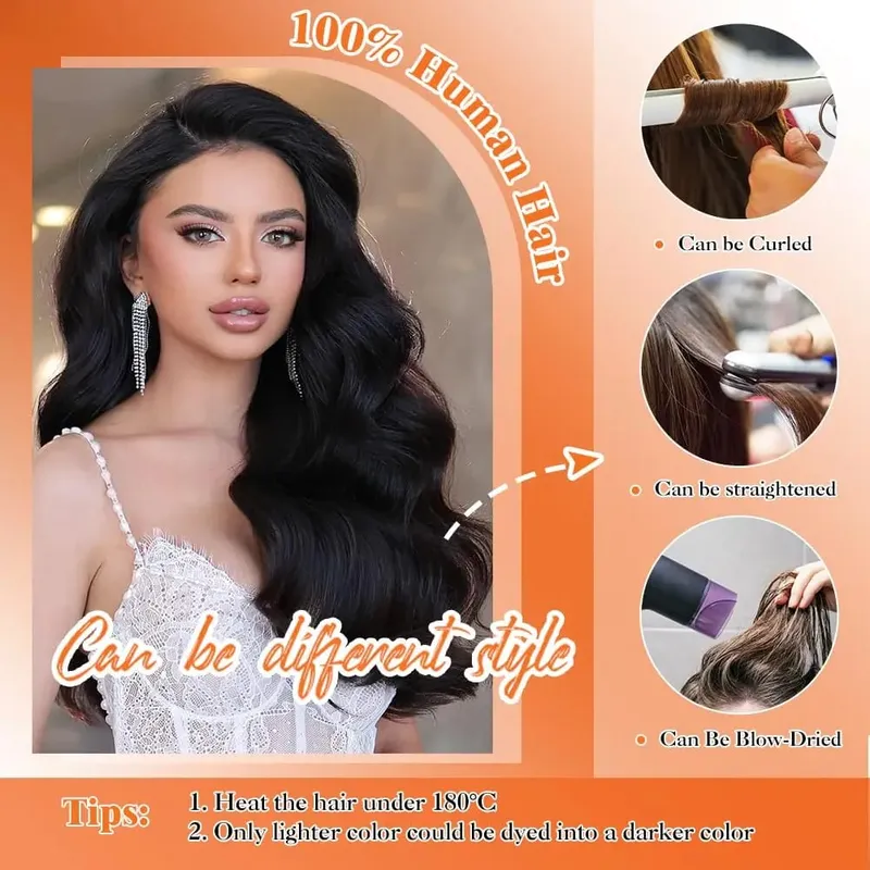 100% Human Hair Tape in Extensions 16 Inch Black 20pcs 50g Invisible Seamless Skin Weft Straight Human Hair Extensions