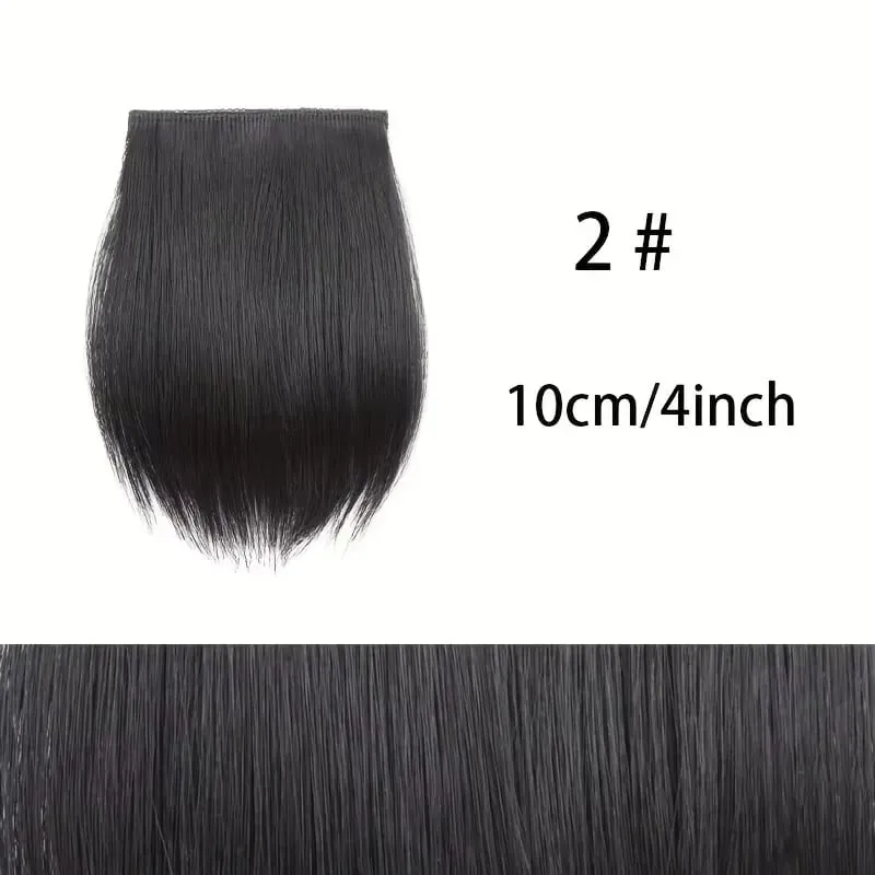 Seamless Synthetic Clip Ins Bangs Hair Extension With Secure BB Clips Thick Lining of Hair Top Side Cover Hairpieces for Women