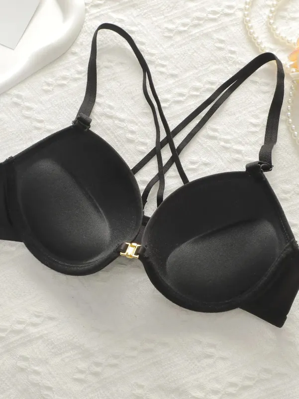 Women's Front Closure Push Up Bra and Panty Set Underwire Lingerie Set 2 Piece Underwear Sets Sexy Comfortable Daily Essentials