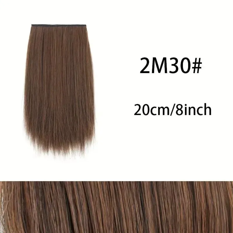 Seamless Synthetic Clip Ins Bangs Hair Extension With Secure BB Clips Thick Lining of Hair Top Side Cover Hairpieces for Women