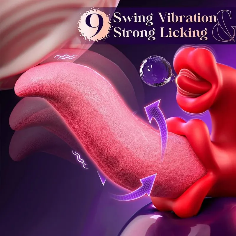 Tongue Vibrator for Women Nipples Clit Stimulator Vagina G Spot Licking Vibrating Massager Female Masturbation Sex Toy for Adult