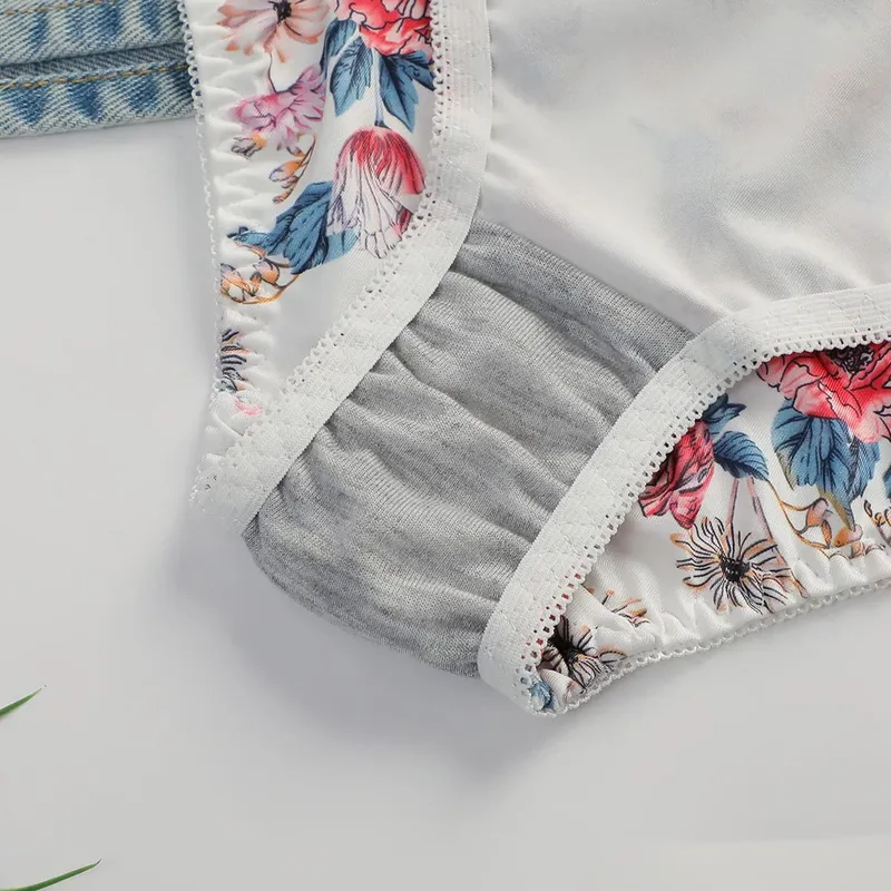 Sexy Lingerie Set for Women Pretty Printed Brassiere Push Up Bra with Steel Ring Everyday Underwear Panty Bras Set