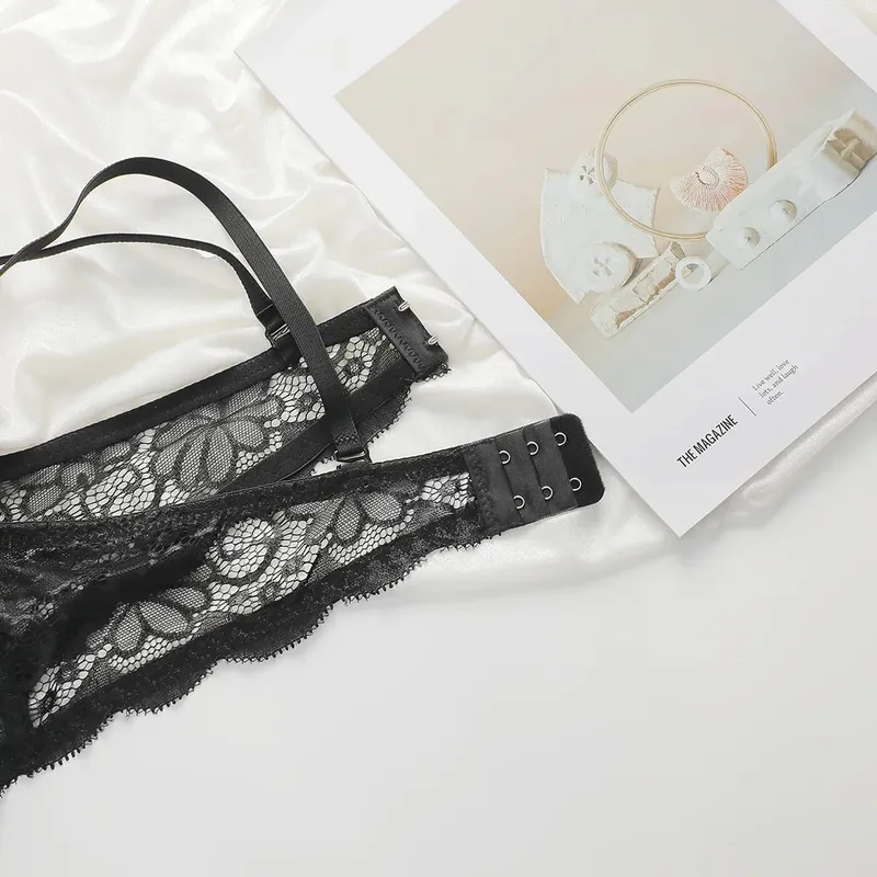 Sexy Lace Lingerie Set for Lady Push Up Bra with Steel Ring Leopard Printed Underwear Panty Fashion Brassiere — image 5