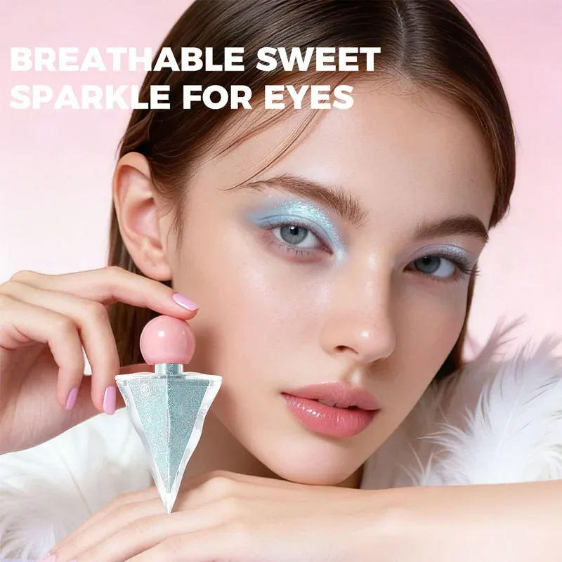 3 Colors Glitter Liquid Eyeshadow Set Shimmer Sparkly Metallic Eye Shadow Multi-Functional Highlighter Enhances Luster Lightweight Water-based Long Lasting Shiny Eye Makeup For Party Festival.
