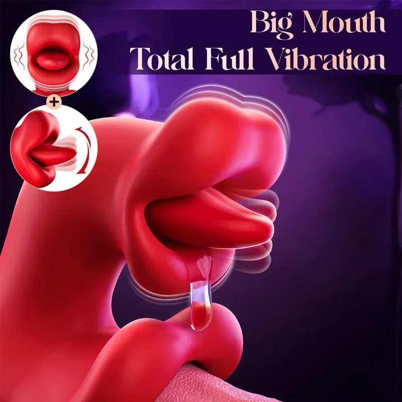 Tongue Vibrator for Women Nipples Clit Stimulator Vagina G Spot Licking Vibrating Massager Female Masturbation Sex Toy for Adult