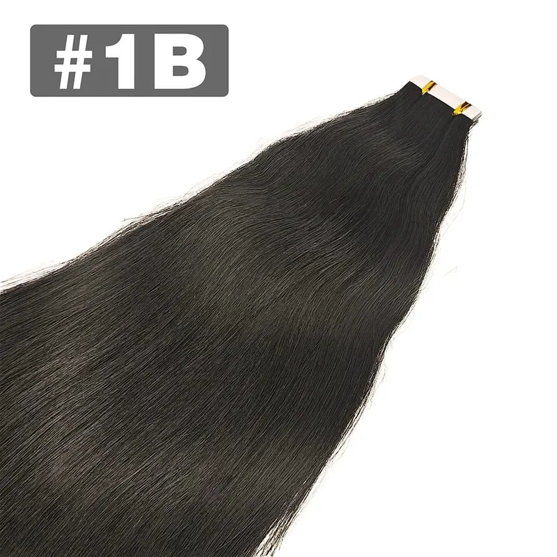 Platinum Blonde Tape In Hair Extensions Human Hair #60 Color 20Pcs 40G Invisible Tape Ins Seamless Skin Weft Remy Hair Extension