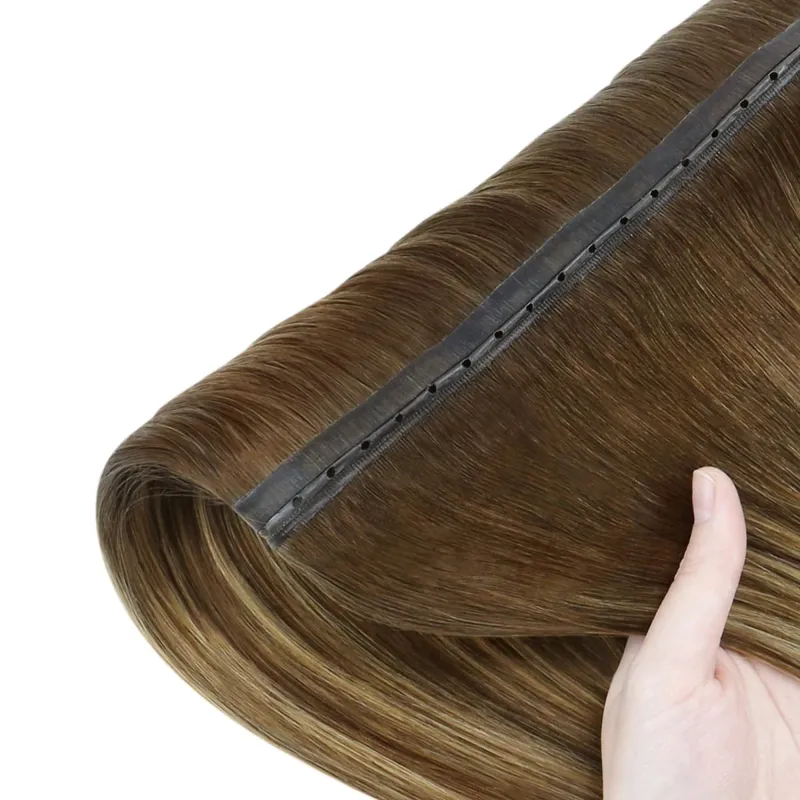 [New] Moresoo Butterfly Weft Hair Extensions Pu Hole Weft Hair Extension Add Volume Real Hair Invisible Double Sided Genius Weft