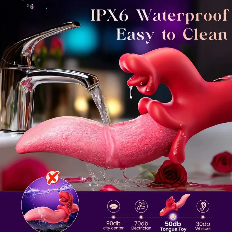 Tongue Vibrator for Women Nipples Clit Stimulator Vagina G Spot Licking Vibrating Massager Female Masturbation Sex Toy for Adult