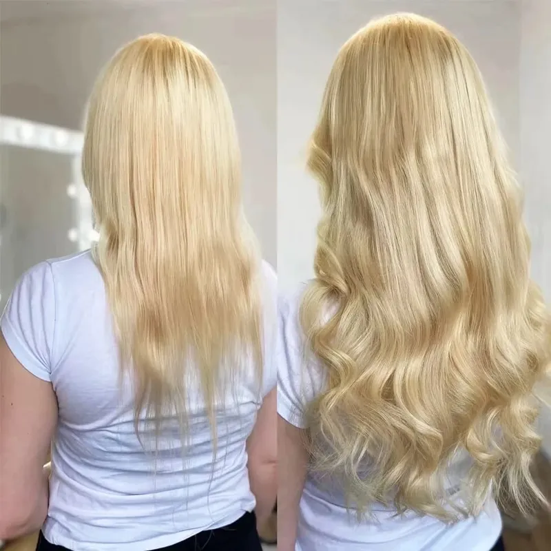 50g Straight Tape in Hair Extensions Human Hair 613 Color Bleach Blonde Seamless Skin Weft Tape in Real Human Hair Extension