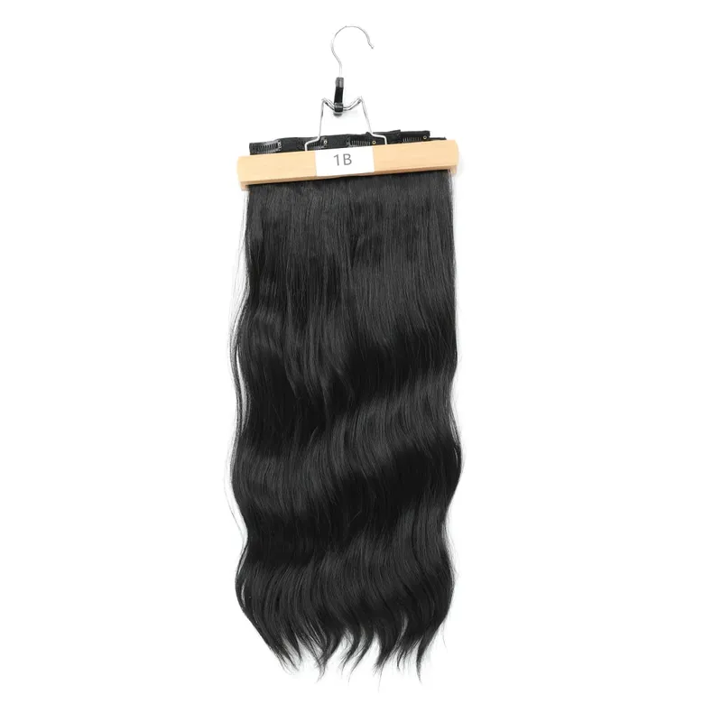 24Inch Clips Body Wave Bundle Ombre Grey Blonde P27/613 4Pcs/Lot Clip In 220g Ombre Brown 6# High Temperature Bio Synthetic Hair
