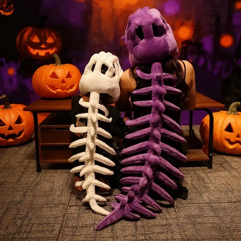 Dinosaur Skeleton Headgear Pillow - 4 Colors Perfect for Party Cosplay & Cozy Sofa Lounging