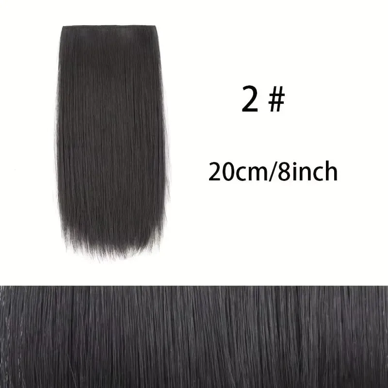 Seamless Synthetic Clip Ins Bangs Hair Extension With Secure BB Clips Thick Lining of Hair Top Side Cover Hairpieces for Women