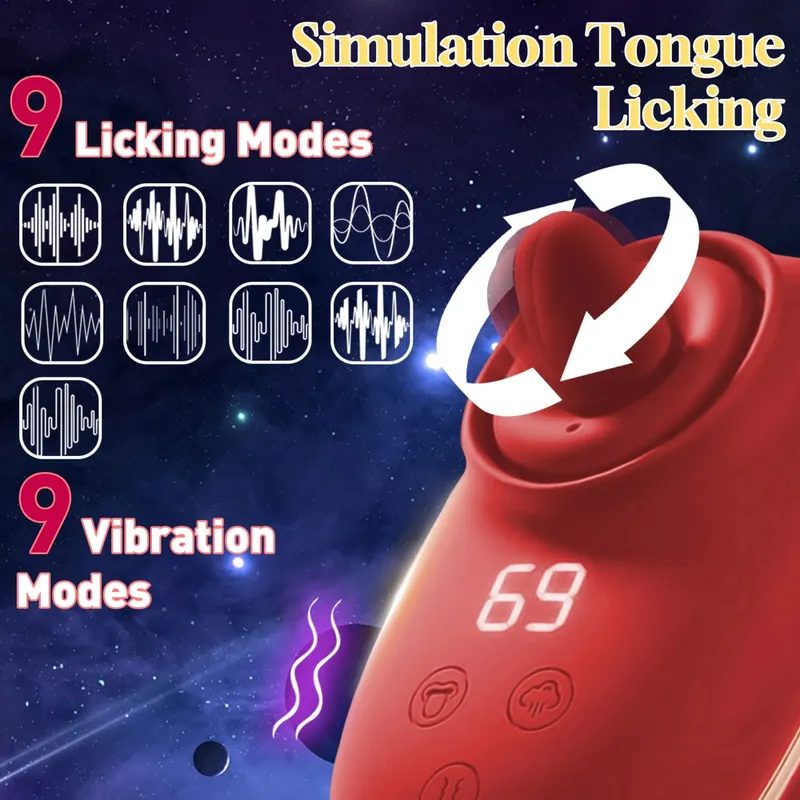 Clitoral Vibrator Sucking and Licking Tongue Sex Toy Women Nipple Vagina Stimulator Orgasm Pussy Blowjob Female Masturbation 18+