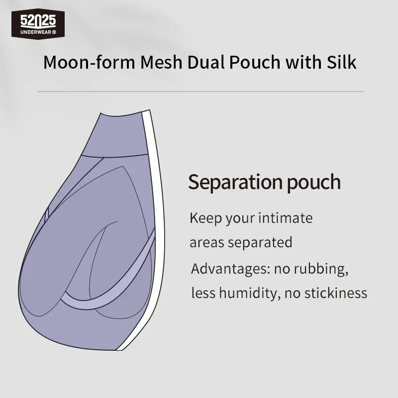 52025 Men's Cooling Boxers – Moon-Form Mesh Dual Pouch with Lightweight Comfort, Dynamic Stretch and Quick-Dry Performance