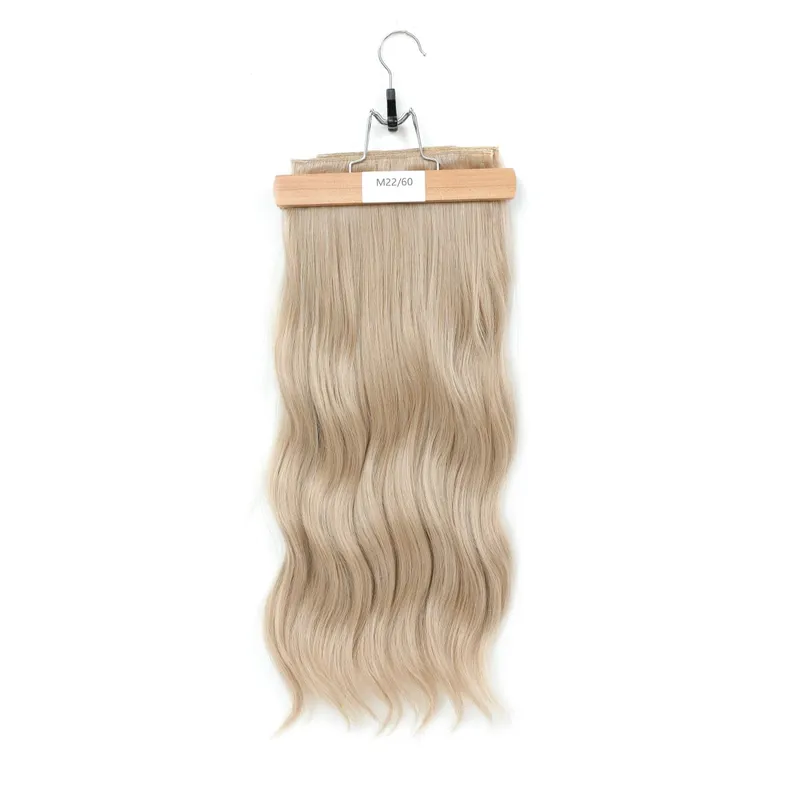 24Inch Clips Body Wave Bundle Ombre Grey Blonde P27/613 4Pcs/Lot Clip In 220g Ombre Brown 6# High Temperature Bio Synthetic Hair