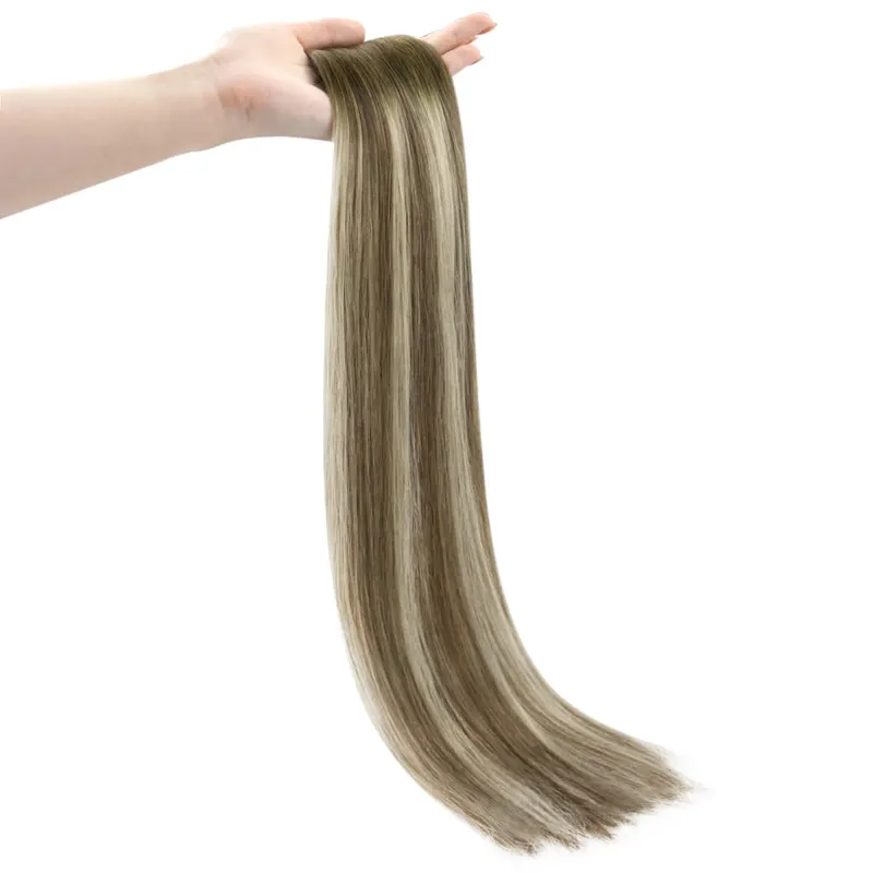 Moresoo Double Sided Tape in Hair Extensions Remy Straight for Woman 100% Real Natural Brazilian Human Hair Extensions Tape Ins