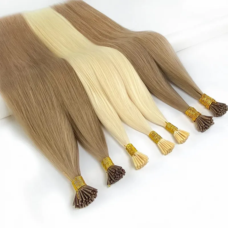 I Tip Human Hair Extensions 50g Straight Fusion Hair 30Inch Keratin Capsule Original Real Natural Hair Blonde Color