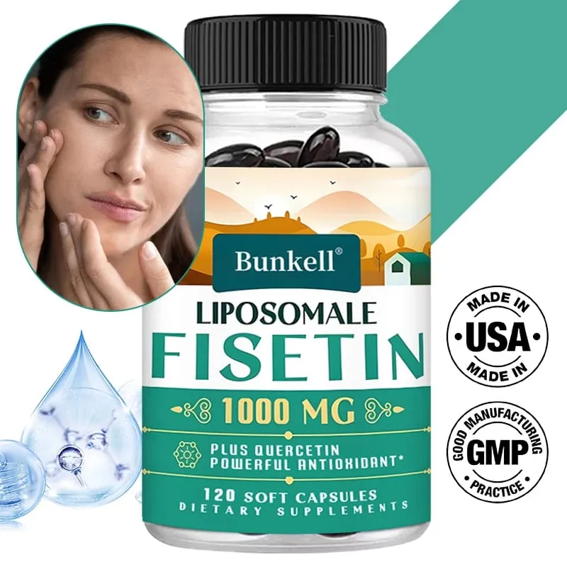 Liposomal Fisetin with Quercetin - High Potency 1000 Mg Combination Antioxidant Supplement for Optimal Health — image 1