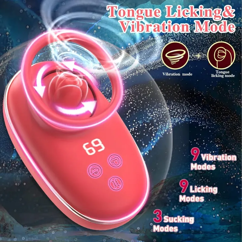 Clitoral Vibrator Sucking and Licking Tongue Sex Toy Women Nipple Vagina Stimulator Orgasm Pussy Blowjob Female Masturbation 18+