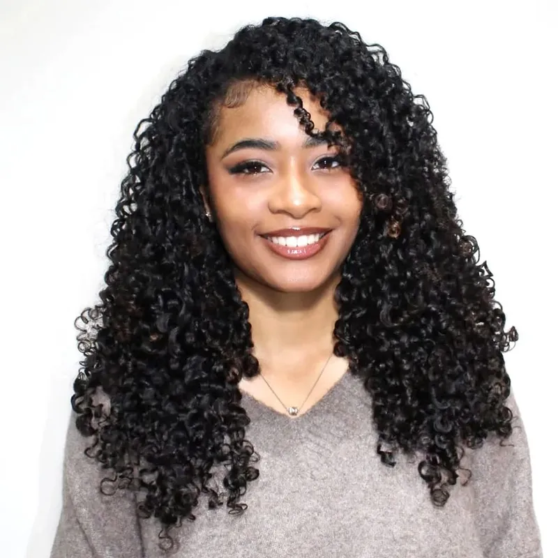 120g Burmese Curly Clip in Hair Extensions Clip Ins Human Hair 8 Pcs Per Set With 18 Clips Human Hair Extensions For Black Women