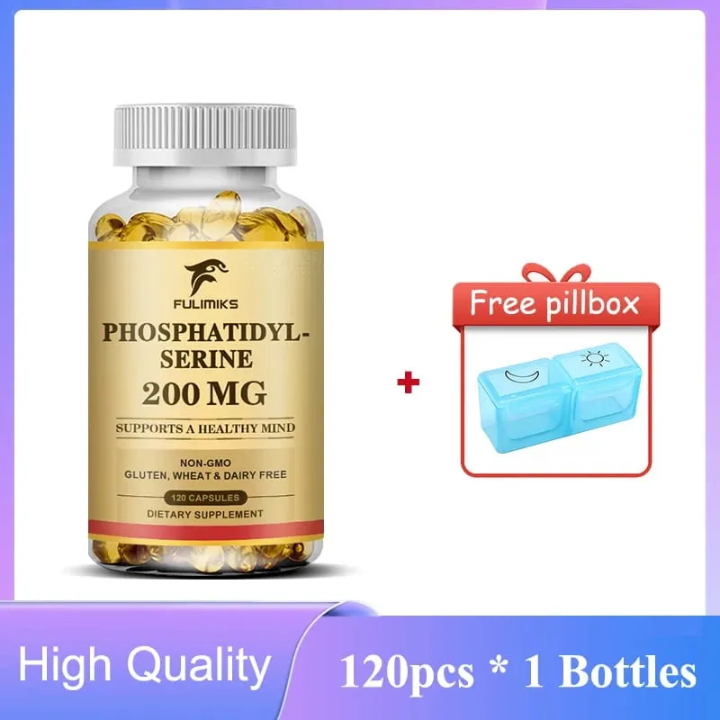 PhosphatidylSerine Capsules Premium Brain Health Supplement Supports Memory Healthy Mind & Cognitive Function Relieve Stress