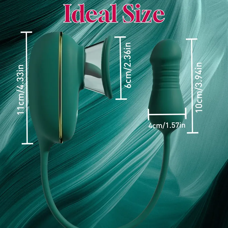 Adult Sex Toy 3-in-1 Licking Vibrator 3 Suction Modes Clitoral Stimulation Extendable Thrusting Masturbator Suitable for Women