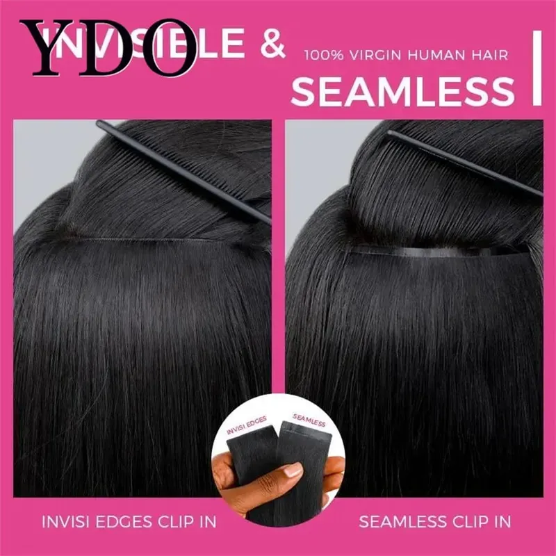 Body Wave PU Clip In Human Hair Extensions Highlight Blonde 4/27 Unprocessed Brazilian RAW Virgin Human Hair Clip Ins For Women