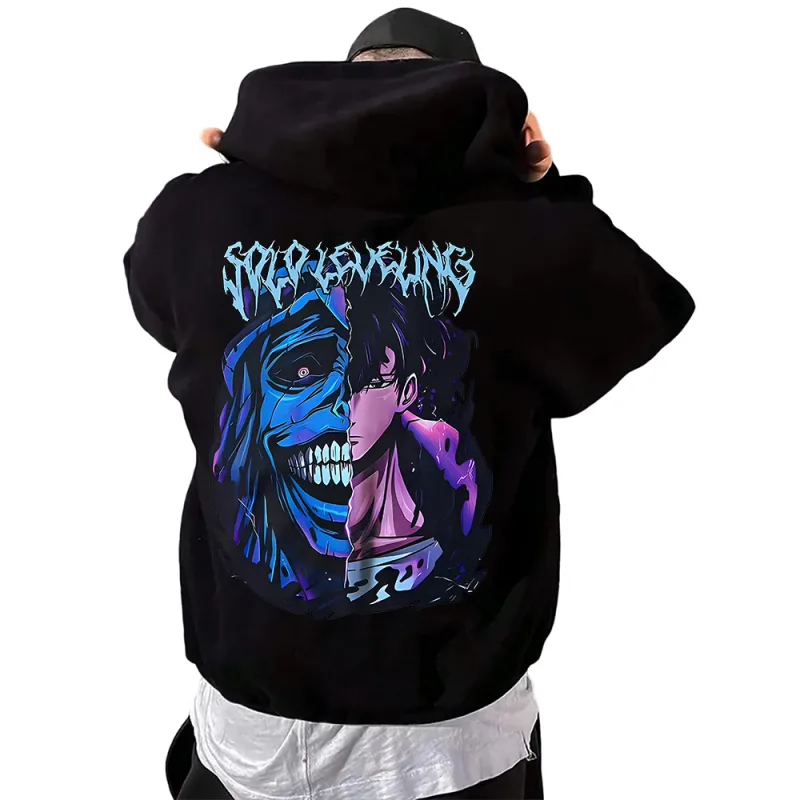 2025 Solo Leveling Statua di Dio Felpa con cappuccio Uomo Donna Felpe Y2k Harajuku Unisex Casual Pullover Abbigliamento Top — image 9