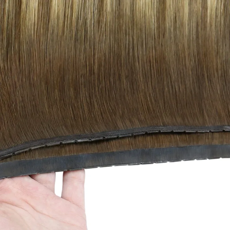 [New] Moresoo Butterfly Weft Hair Extensions Pu Hole Weft Hair Extension Add Volume Real Hair Invisible Double Sided Genius Weft