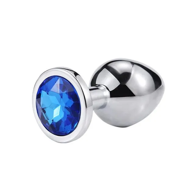 Anus Plug Anal Bead Adults Sex Toys Metal Butt Plug Stainless Steel Anal Plug With Jewelry Colorful Crystal for Women Adult Game