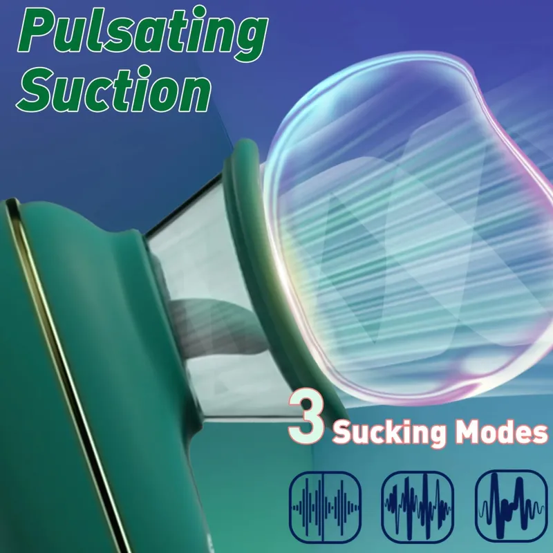 Adult Sex Toy 3-in-1 Licking Vibrator 3 Suction Modes Clitoral Stimulation Extendable Thrusting Masturbator Suitable Women 18+