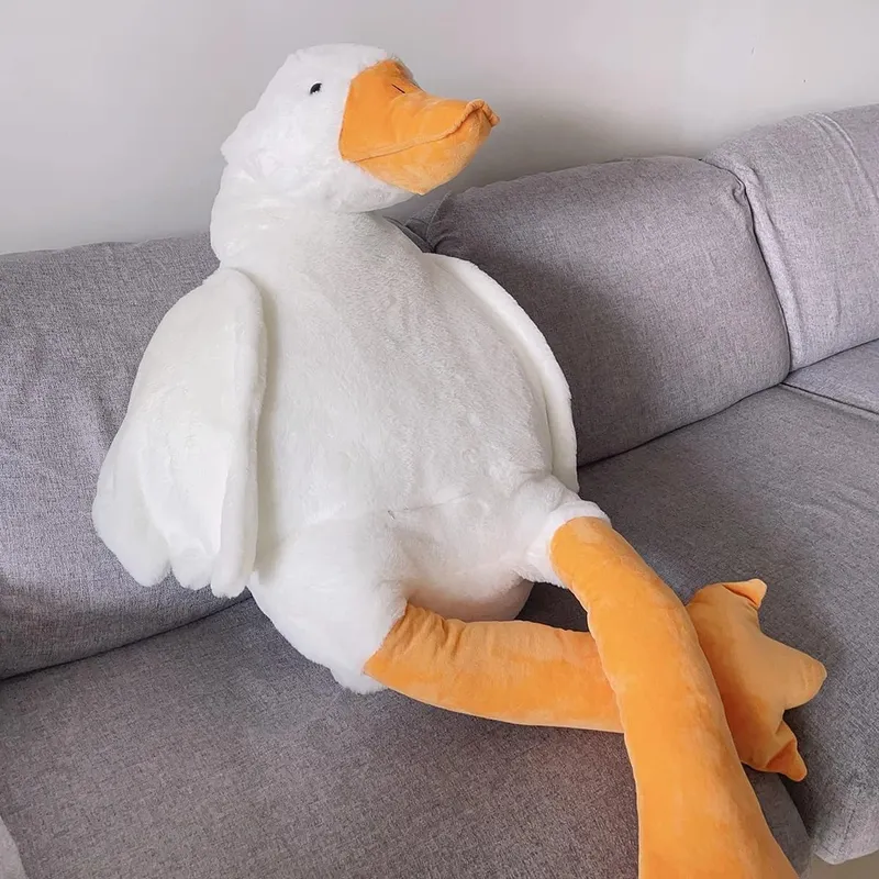 Cute Goose Plush Stuffed Animal Soft Duck Toy Swan Hugging Pillow for Room Decor Birthday Gift