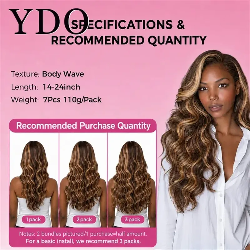 Body Wave PU Clip In Human Hair Extensions Highlight Blonde 4/27 Unprocessed Brazilian RAW Virgin Human Hair Clip Ins For Women