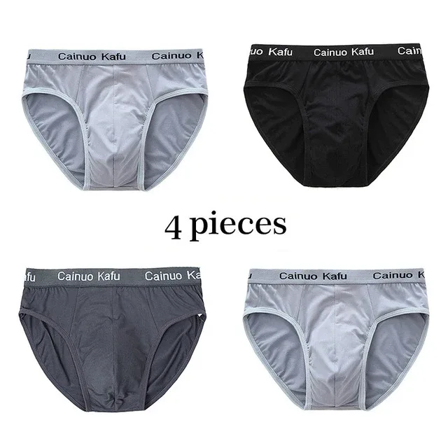 4 ชิ้นกางเกงในชาย Mens ชุดชั้นในฤดูร้อนขนาดใหญ่ L-5XL ความยืดหยุ่นชุดชั้นในชายกางเกงสบายเซ็กซี่กางเกงขาสั้นชายกางเกงร้อน