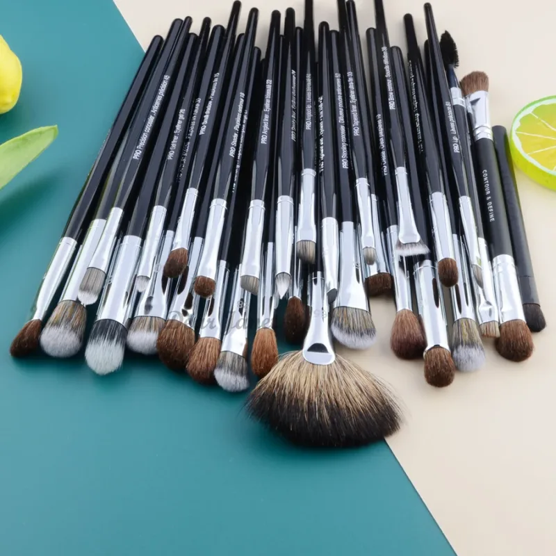 Pennelli per trucco Pro serie S, ombretto grande, medio, piccolo, correttore per sopracciglia, evidenziatore, eyeliner, dettaglio matita per labbra Pennello per trucco