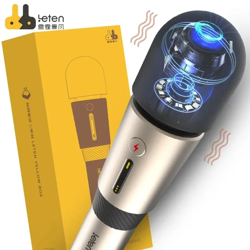Leten Fulmine 3 Potente vibratore Testa grande Bacchetta magica AV Massaggiatore Capezzolo femminile Stimolatore del clitoride Giocattoli adulti del sesso per le donne