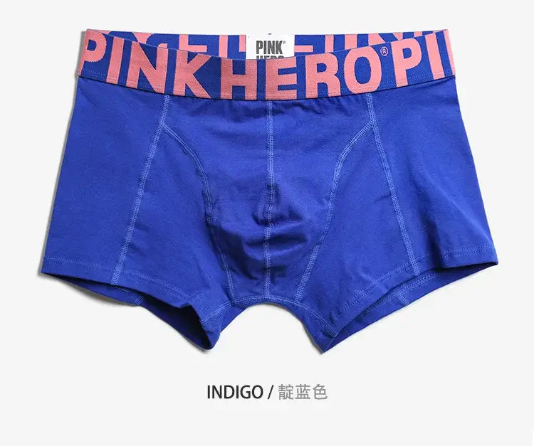 4 ST PINKHERO Modekalsonger för män, Snygg Bekväm Och Mjuk Slip Homme，Bomullsunderkläder Boxershorts,Calzoncillos Hombre