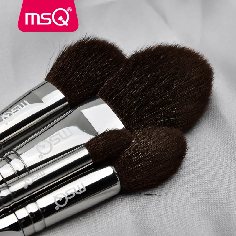 MSQ 새로운 프로페셔널 11pcs 파우더 메이크업 브러쉬 세트 클래식 아이 섀도우 립 파운데이션 메이크업 브러쉬 염소/말 머리 PVC 손잡이