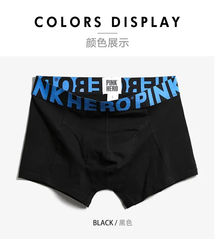 4 ST PINKHERO Modekalsonger för män, Snygg Bekväm Och Mjuk Slip Homme，Bomullsunderkläder Boxershorts,Calzoncillos Hombre