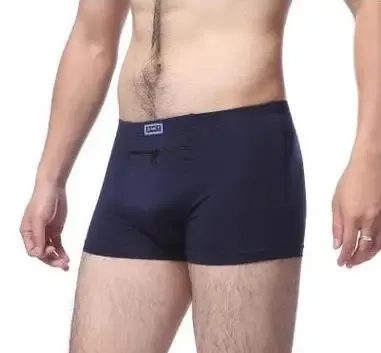 Dropship Pakaian Dalam Anti Maling Pria Celana Dalam Boxer Empat Kuartal Saku Besar Anti Maling, Celana Dalam Ritsleting Tunggal