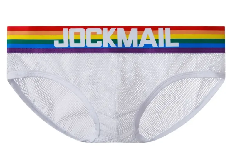 Jockmail Celana Dalam Pria Seksi Celana Dalam Katun Rendah Naik Renda Benang Jaring, Celana Pendek Musim Panas Sejuk Calzoncillos Hombre Slip
