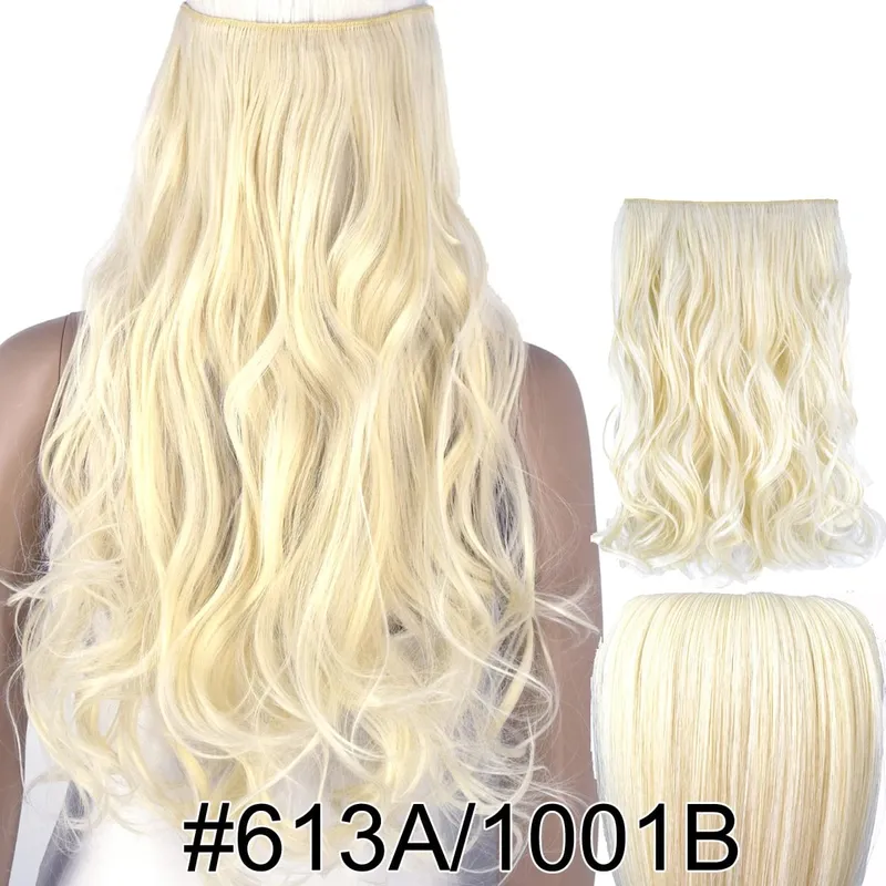 Synthetic Fiber Heat Resistant Wavy 5 Clips on Clip in hair Extensions 5002