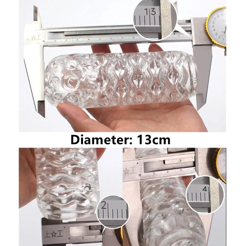 Pleasent Aircraft Cup Male Masturbators Masturbation Device Soft Clear Pocket Pussy Penis Sleeve Training Adult Sex Toys for Men — image 5