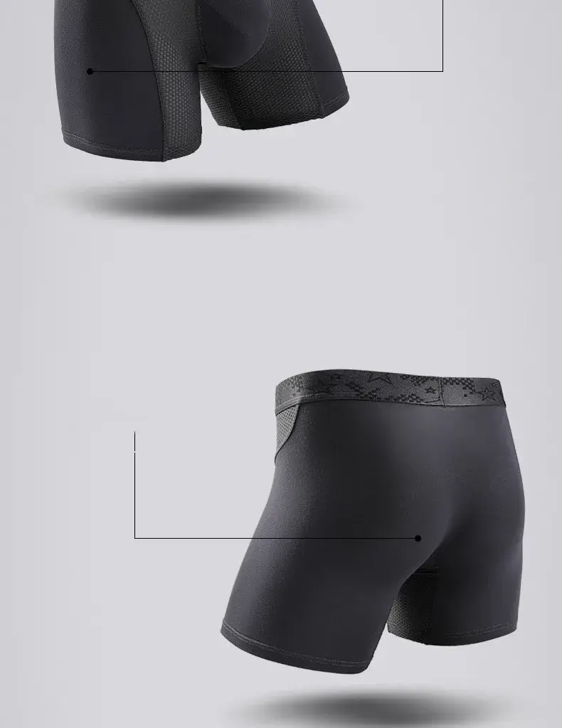 Herren Unterwäsche Modal Boxer Shorts Hombre Solide Mesh Atmungsaktive Höschen Mann Lange Bein Unterhose Cueca Calzoncillos XL-6XL