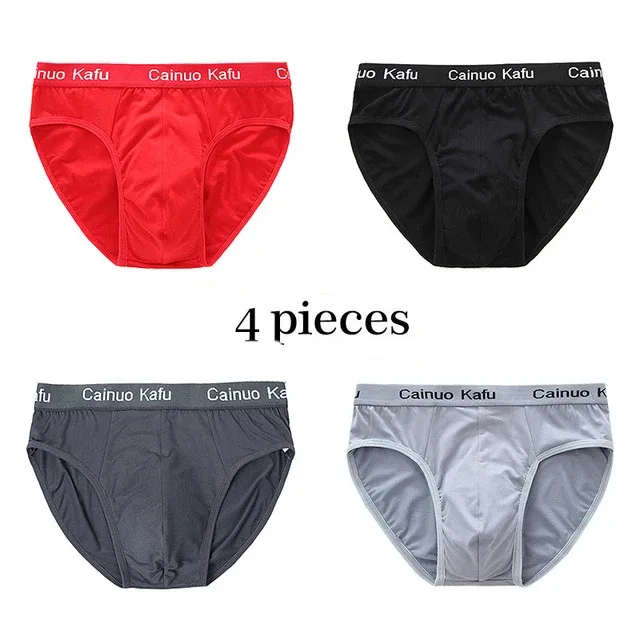 4 ชิ้นกางเกงในชาย Mens ชุดชั้นในฤดูร้อนขนาดใหญ่ L-5XL ความยืดหยุ่นชุดชั้นในชายกางเกงสบายเซ็กซี่กางเกงขาสั้นชายกางเกงร้อน