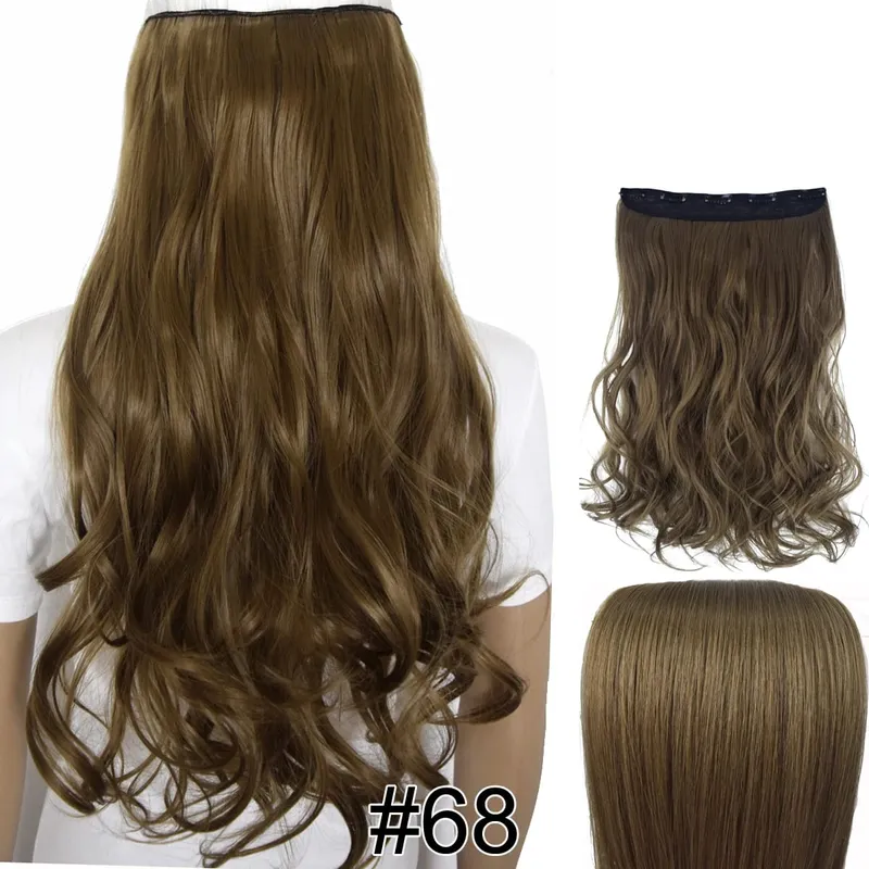 Synthetic Fiber Heat Resistant Wavy 5 Clips on Clip in hair Extensions 5002
