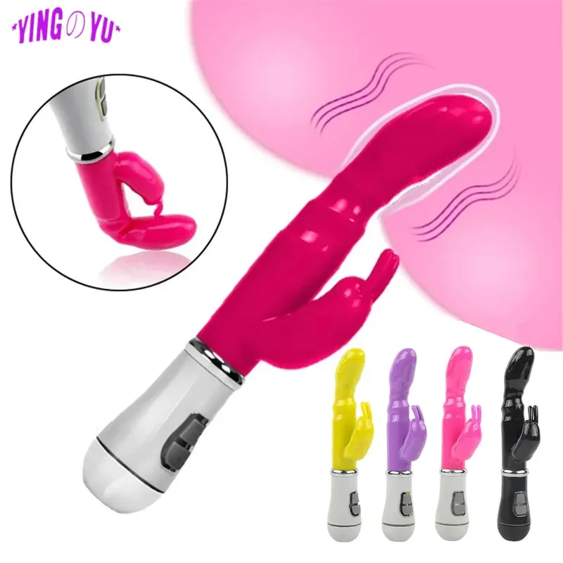 G Spot Rabbit Vibrator for Women Dual Vibration Dildo Waterproof Female Vagina Clitoris Massager Adult Sex Toys Erotic Products
