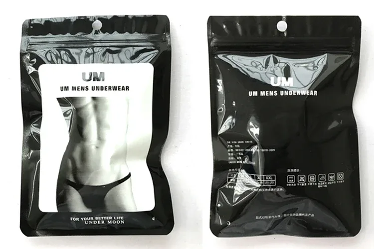 Men's Sexy Briefs Ultrathin Ice Silk Underpants Double Split Bikini Underwear With Holes Personalized U-Convex Design Panties