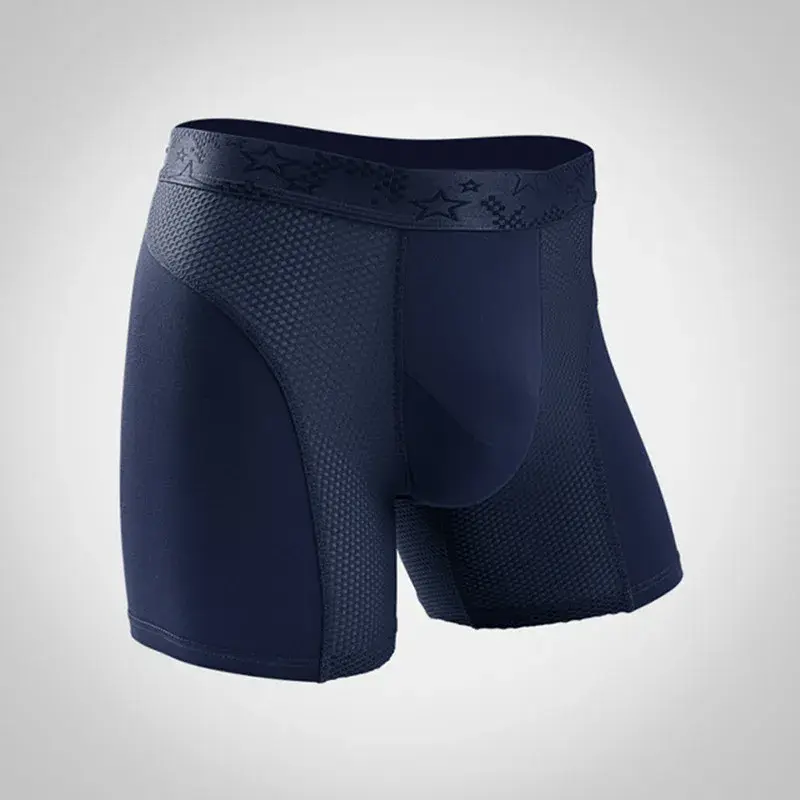 Herren Unterwäsche Modal Boxer Shorts Hombre Solide Mesh Atmungsaktive Höschen Mann Lange Bein Unterhose Cueca Calzoncillos XL-6XL