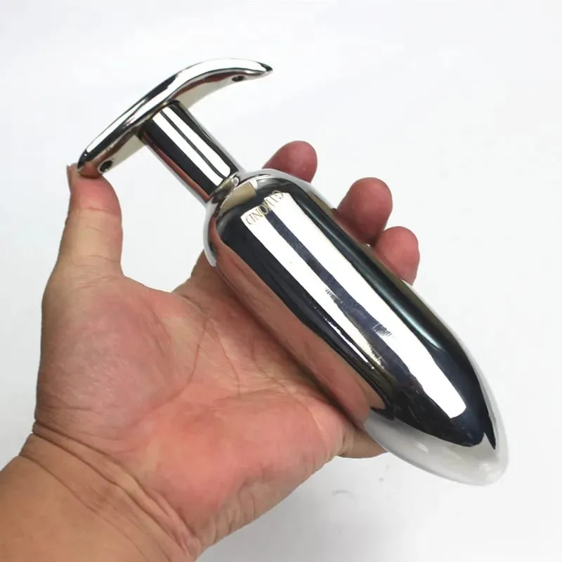 Anal Ball 6 Sizes Solid Stainless Steel Anus Dilator Butt Stopper Adult Game Butt Plug Anal Sex Toys for Male and Female H8-1-38